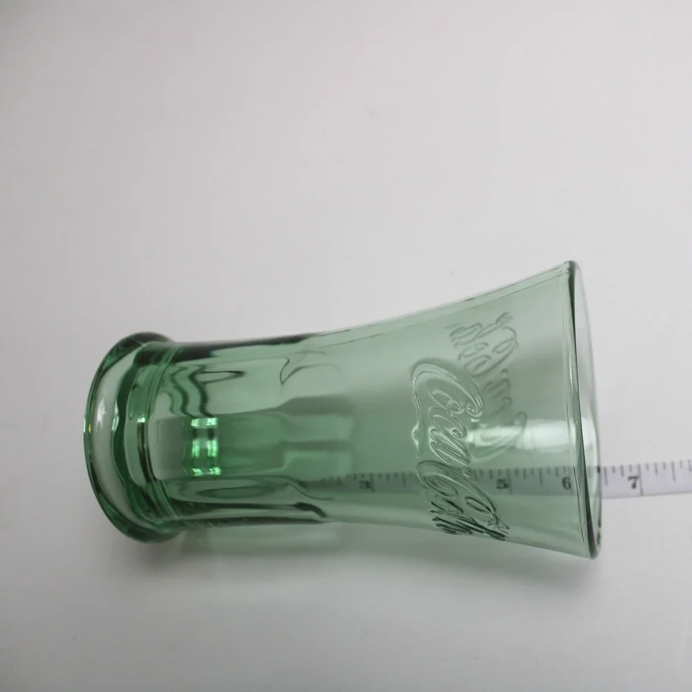 Vintage Coca-Cola Green‎ Glass Tumbler Set 6 Retro Collector Drinkware